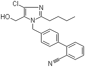 4’-[(2-butyl-4-chloro-5-hydroxymethyl)-1H-imidazol-1-yl)methyl]-[1,1’-Biphenyl]-2-carbonitrile