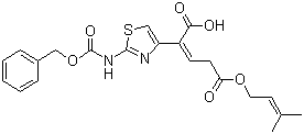 2-[2-[[(Phenylmethoxy)carbonyl]amino]-4-thiazolyl]-2-pentenedioic acid 5-(3-methyl-2-butenyl) ester